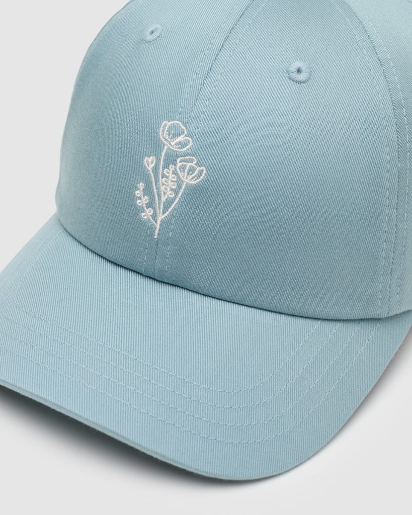 Flower Embroidery Peak Hat - Image 2