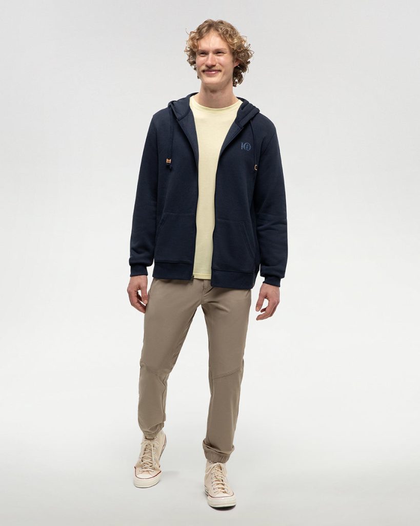 Woodblock Ten Zip Hoodie - Image 2