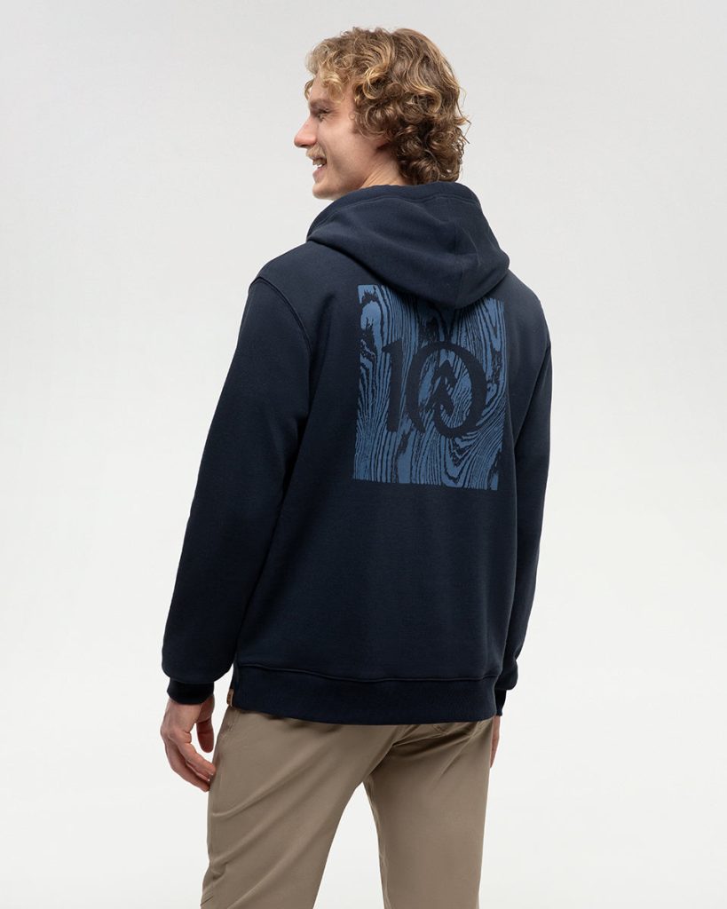 Woodblock Ten Zip Hoodie - Image 3