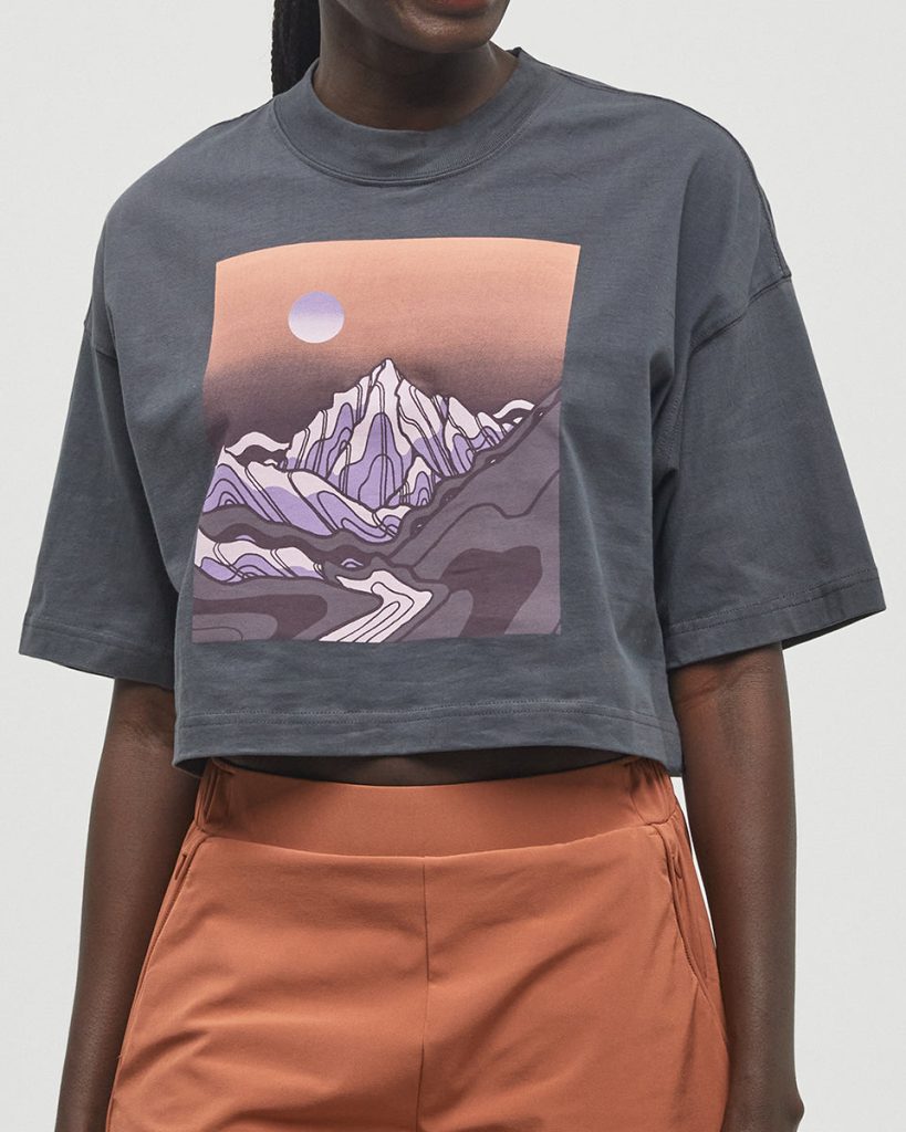 Emerald Edge Oversized Crop T-Shirt - Image 2