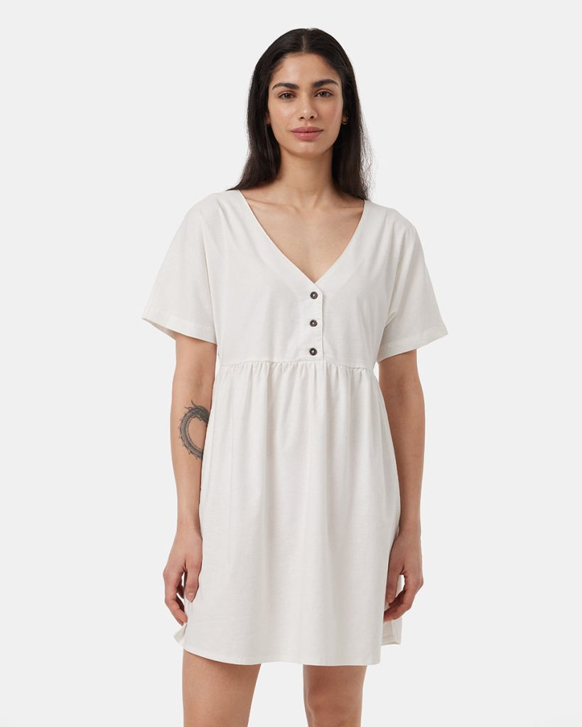 Hemp Button Front Swing Dress - Image 2