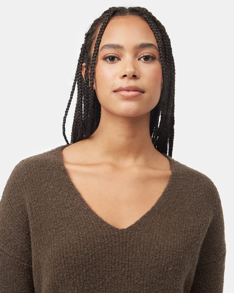Highline Fuzzy V-Neck Sweater - Image 3